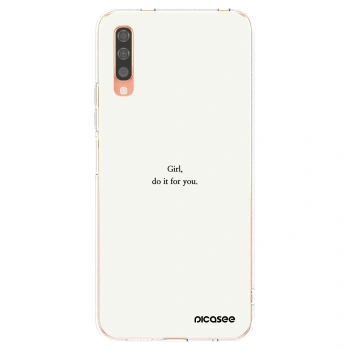 Picasee silikonový průhledný obal pro Samsung Galaxy A70 A705F - Girl, do it for you