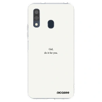 Picasee silikonový průhledný obal pro Samsung Galaxy A40 A405F - Girl, do it for you