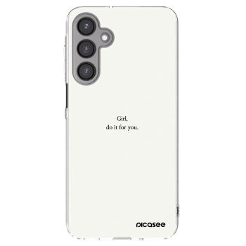 Picasee silikonový průhledný obal pro Samsung Galaxy A16 4G - Girl, do it for you