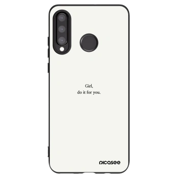 Picasee silikonový černý obal pro Huawei P30 Lite - Girl, do it for you