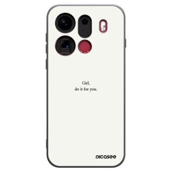 Picasee silikonový černý obal pro OPPO Find X9 Pro - Girl, do it for you