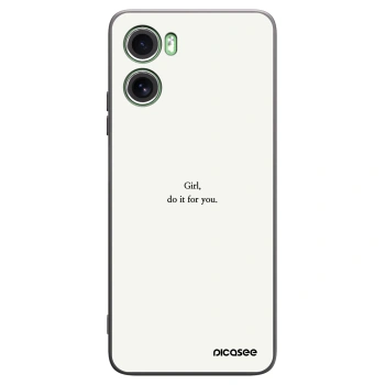Picasee silikonový černý obal pro Motorola Moto G06 - Girl, do it for you