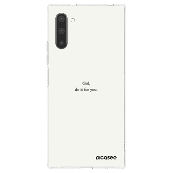 Picasee silikonový průhledný obal pro Samsung Galaxy Note 10 N970F - Girl, do it for you