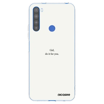 Picasee silikonový průhledný obal pro Xiaomi Redmi Note 8T - Girl, do it for you