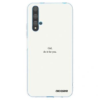 Picasee silikonový průhledný obal pro Huawei Nova 5T - Girl, do it for you