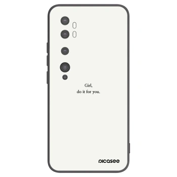 Picasee silikonový černý obal pro Xiaomi Mi Note 10 (Pro) - Girl, do it for you