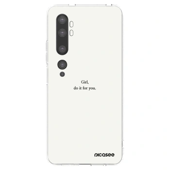 Picasee silikonový průhledný obal pro Xiaomi Mi Note 10 (Pro) - Girl, do it for you