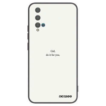 Picasee silikonový černý obal pro Huawei Nova 5T - Girl, do it for you