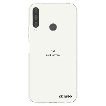 Picasee silikonový průhledný obal pro Huawei P40 Lite E - Girl, do it for you