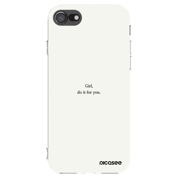 Picasee silikonový průhledný obal pro Apple iPhone SE 2020 - Girl, do it for you