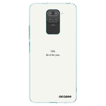 Picasee silikonový černý obal pro Xiaomi Redmi Note 9 - Girl, do it for you