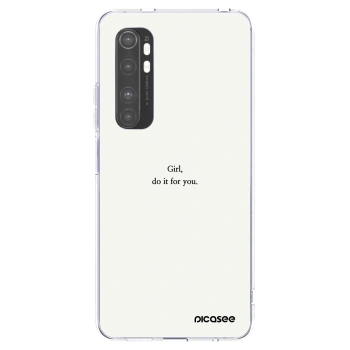 Picasee silikonový průhledný obal pro Xiaomi Mi Note 10 Lite - Girl, do it for you