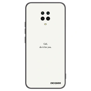 Picasee silikonový černý obal pro Xiaomi Redmi Note 9S - Girl, do it for you