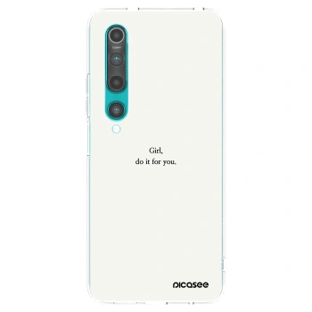 Picasee silikonový průhledný obal pro Xiaomi Mi 10 - Girl, do it for you