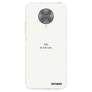 Picasee silikonový průhledný obal pro Xiaomi Poco F2 Pro - Girl, do it for you