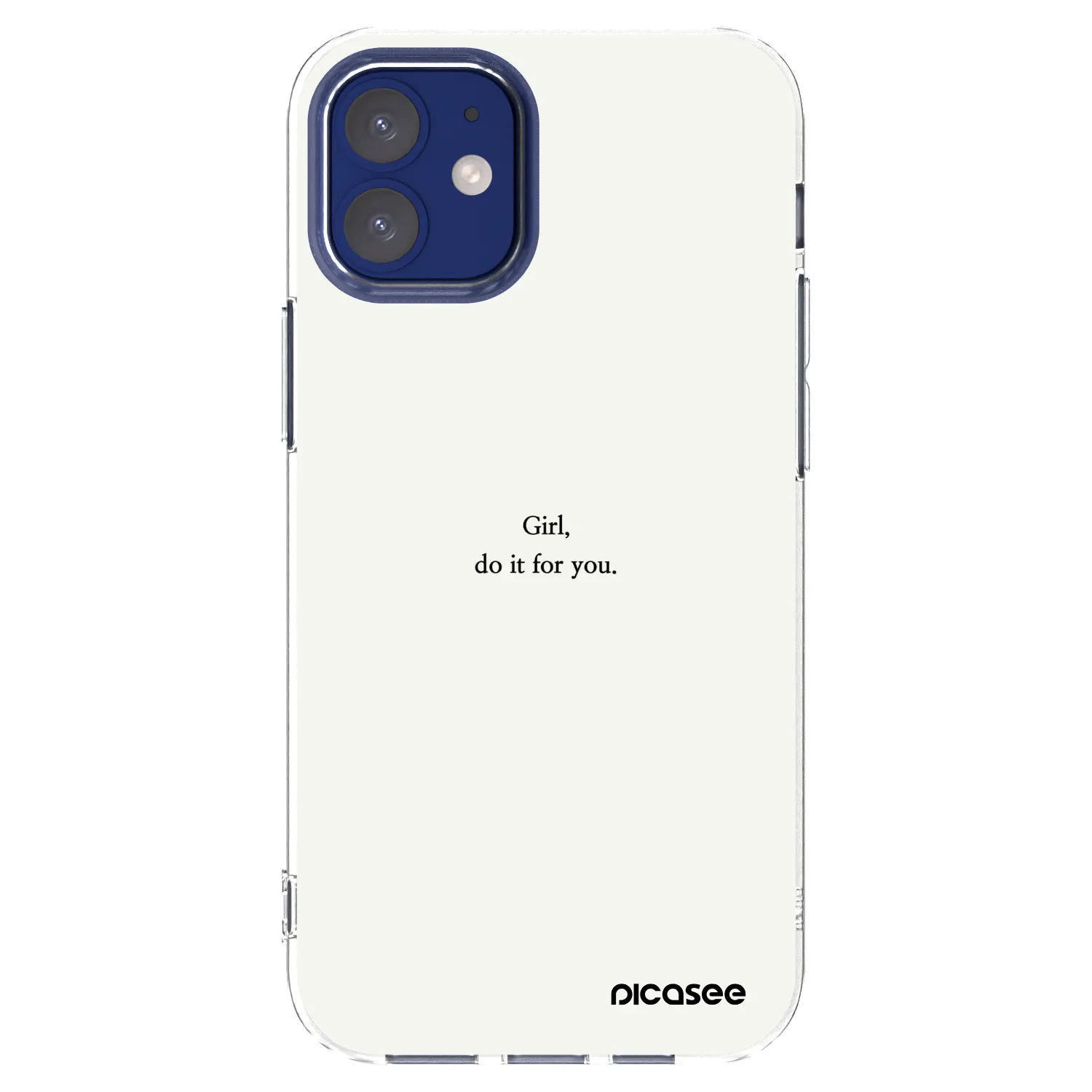 Picasee silikonový průhledný obal pro Apple iPhone 12 mini - Girl, do it for you