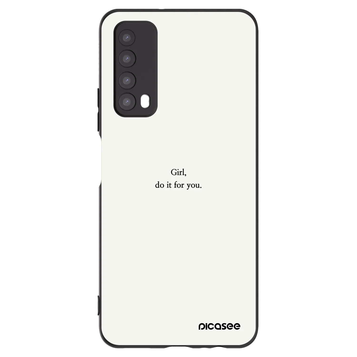 Picasee silikonový černý obal pro Huawei P Smart 2021 - Girl, do it for you