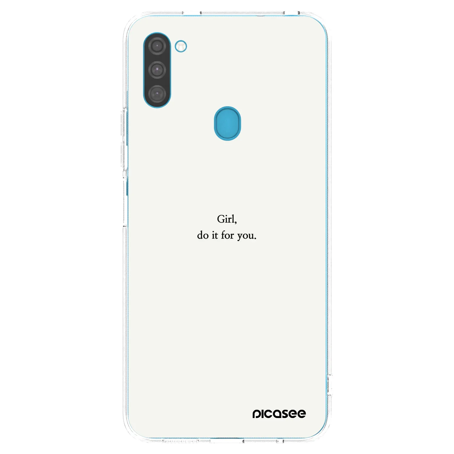 Picasee silikonový průhledný obal pro Samsung Galaxy M11 - Girl, do it for you