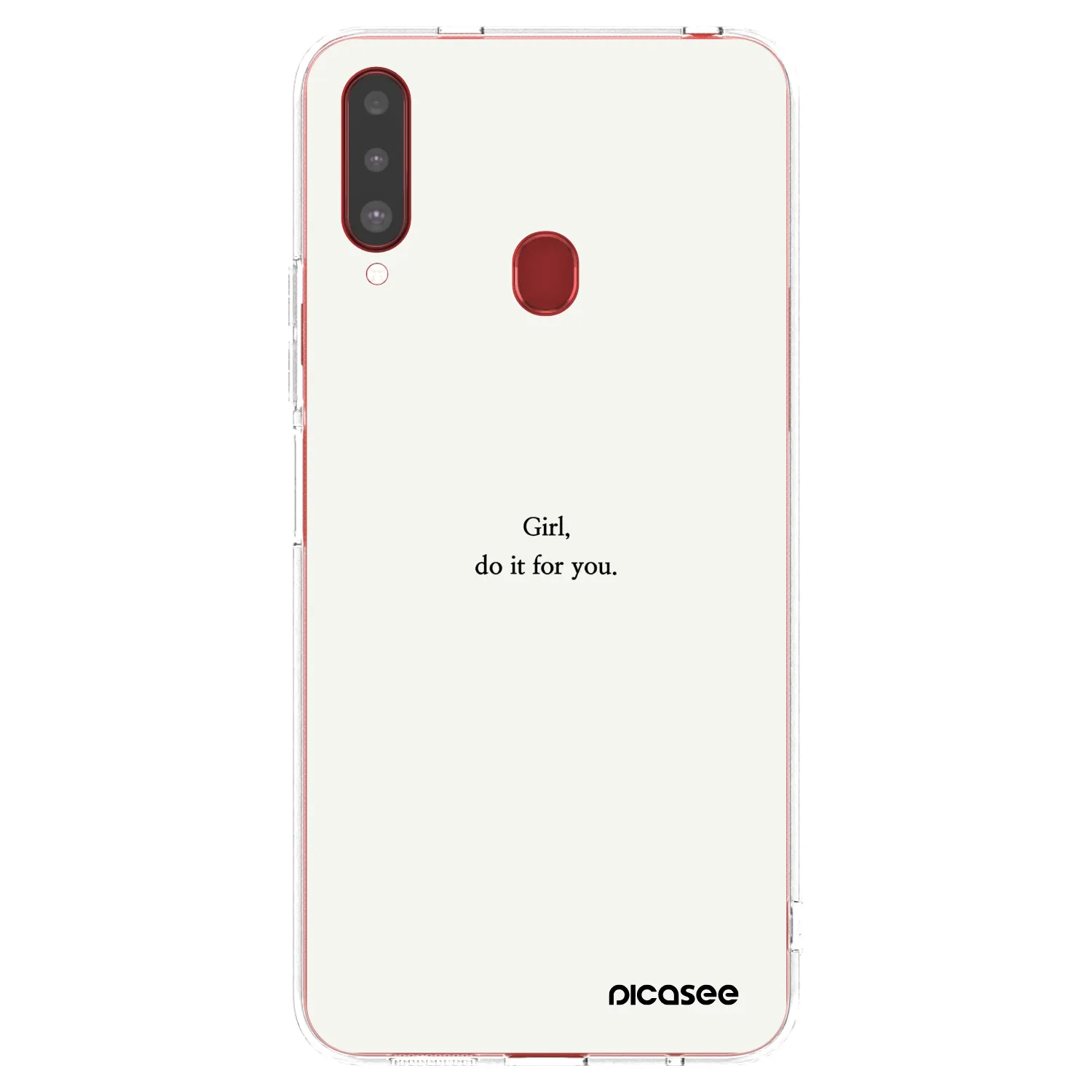 Picasee silikonový průhledný obal pro Samsung Galaxy A20s - Girl, do it for you