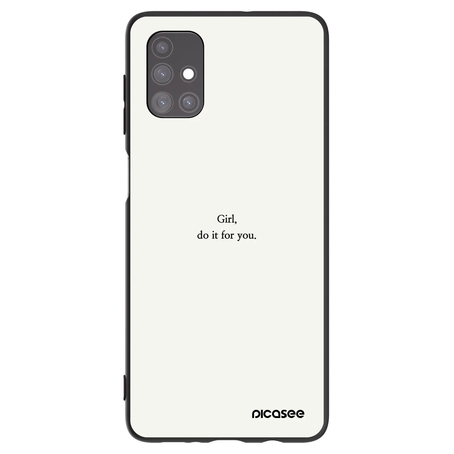 Picasee silikonový černý obal pro Samsung Galaxy M51 M515F - Girl, do it for you