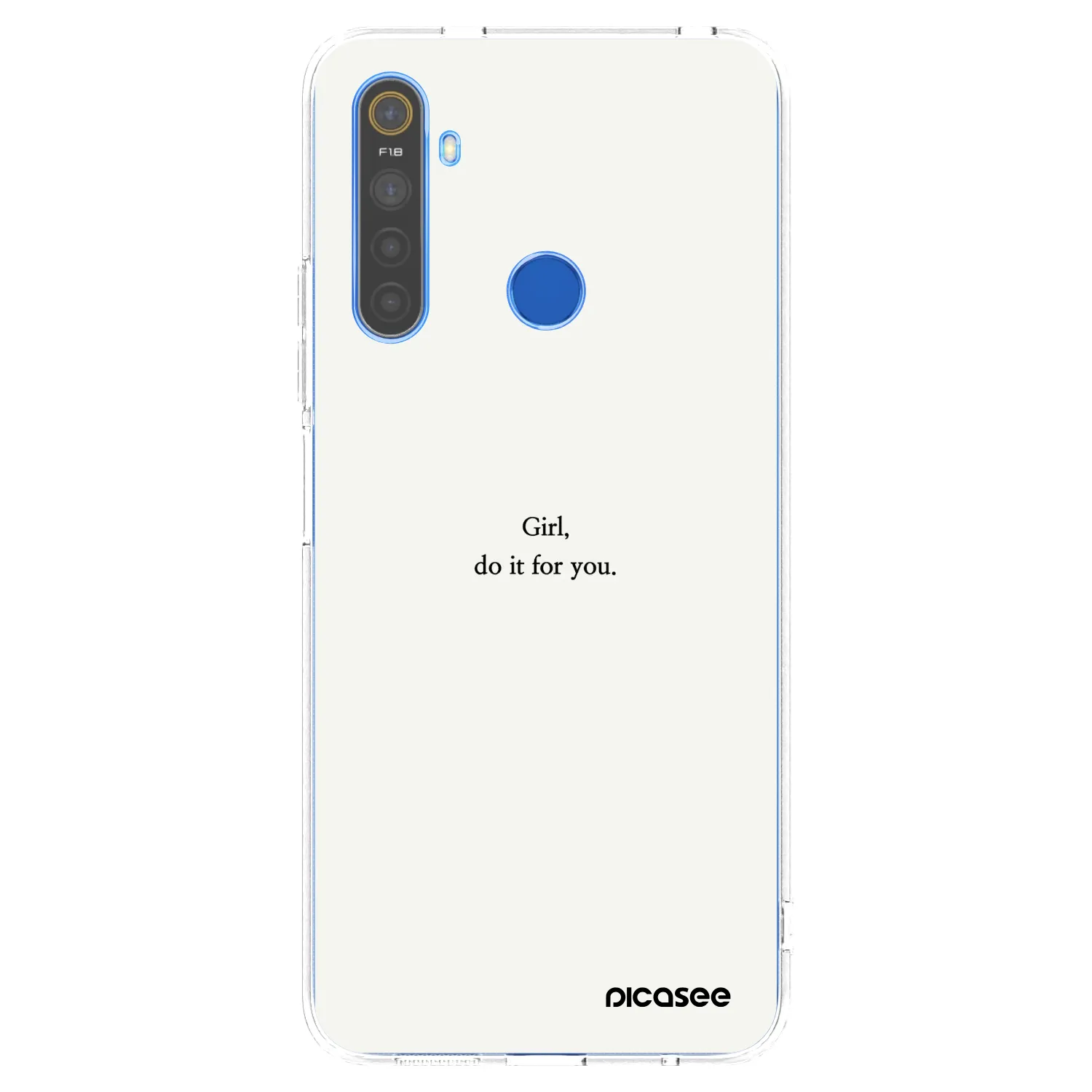 Picasee silikonový průhledný obal pro Realme 5 - Girl, do it for you