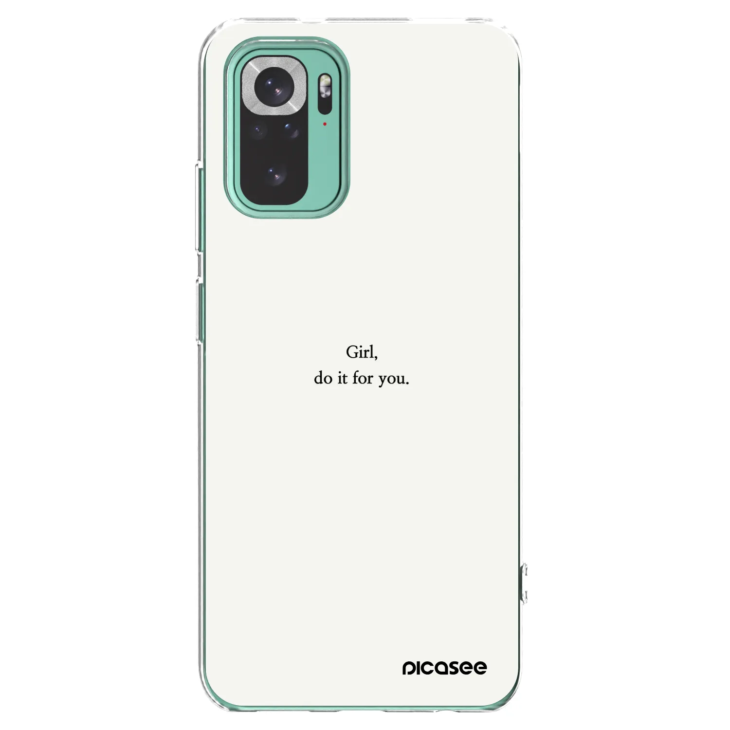 Picasee silikonový průhledný obal pro Xiaomi Redmi Note 10 Pro - Girl, do it for you