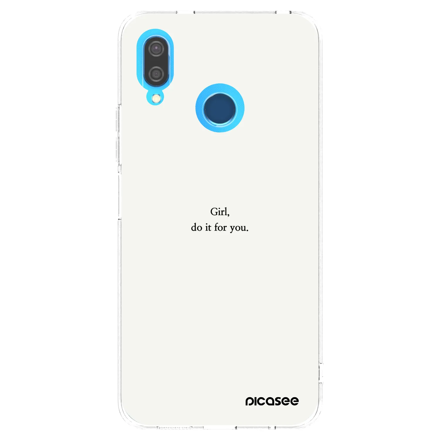 Picasee silikonový průhledný obal pro Huawei P20 Lite - Girl, do it for you