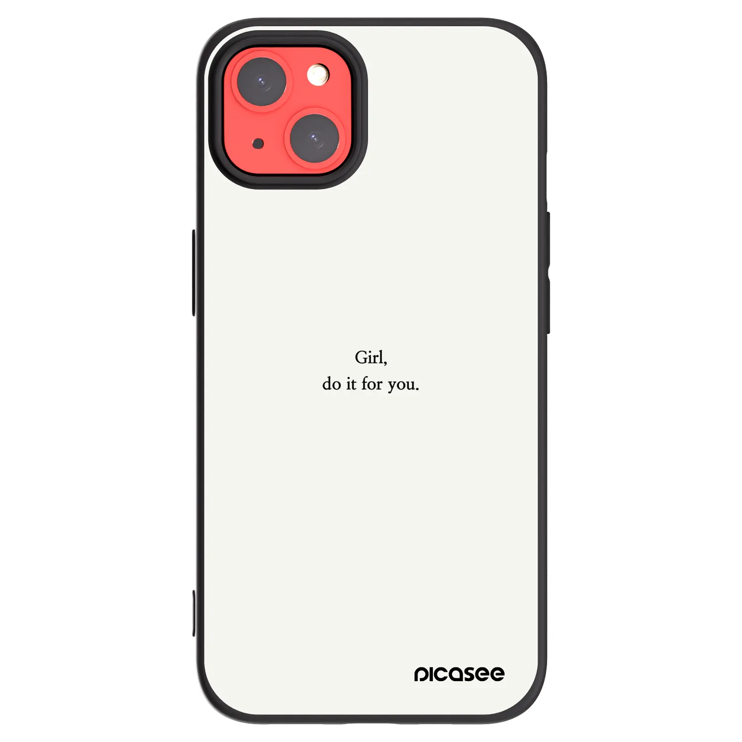 Picasee silikonový černý obal pro Apple iPhone 13 - Girl, do it for you