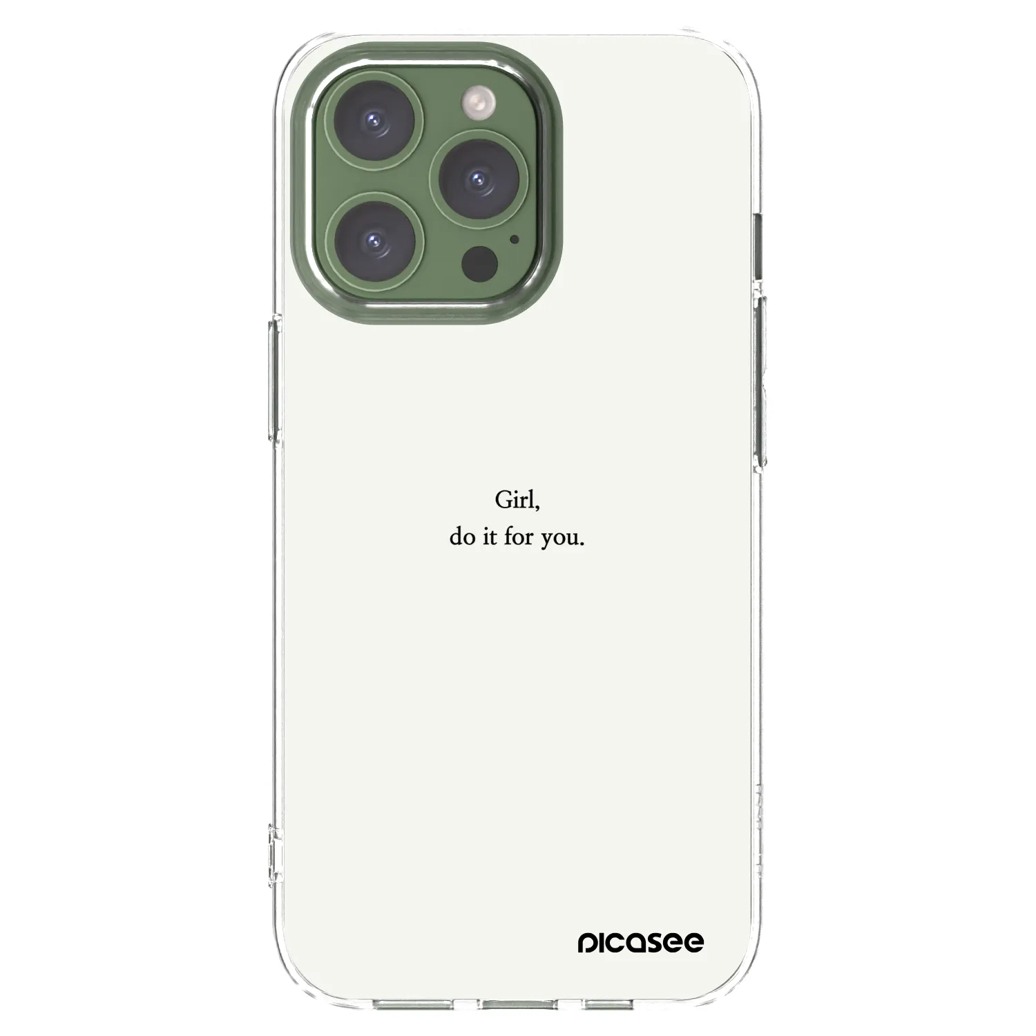 Picasee silikonový průhledný obal pro Apple iPhone 13 Pro - Girl, do it for you