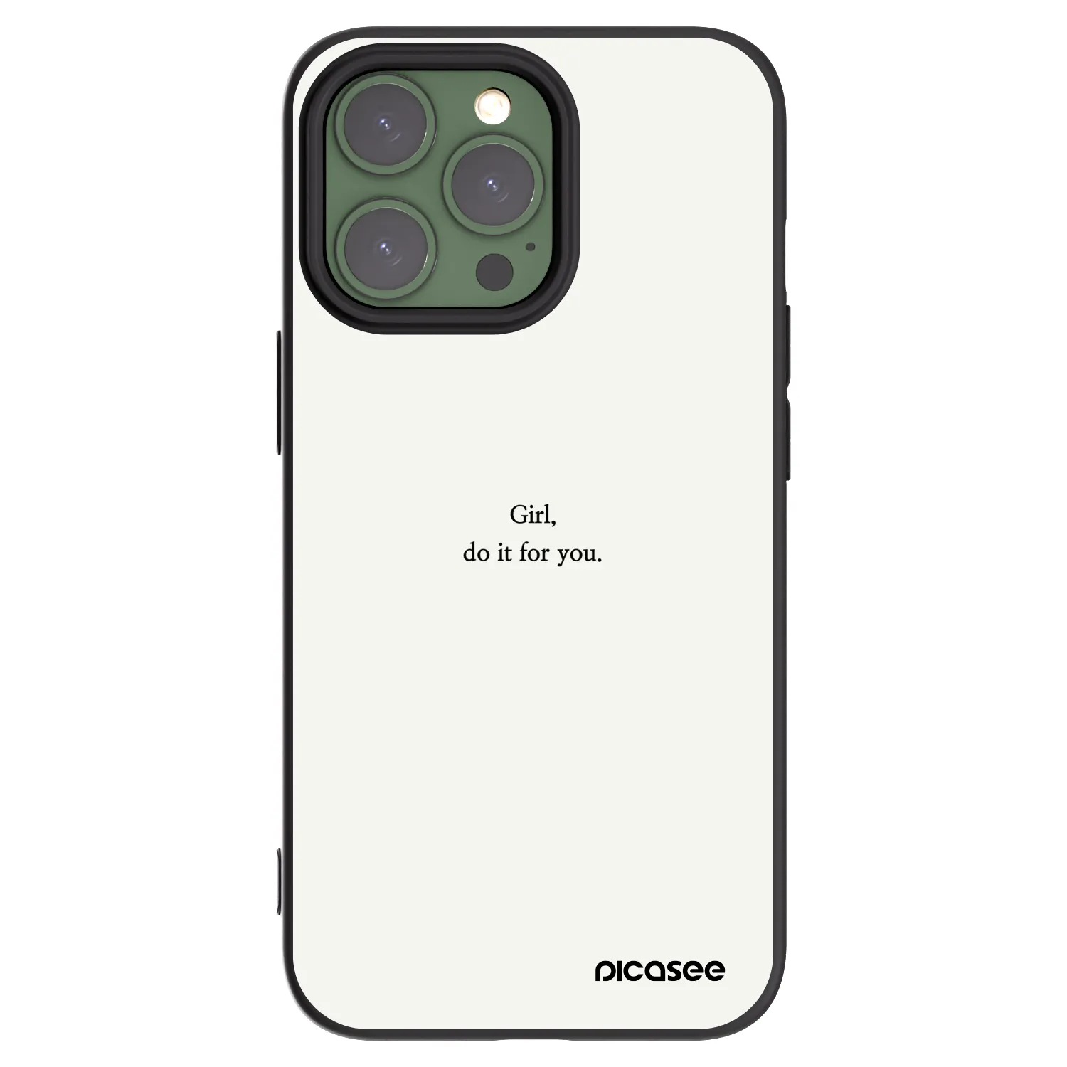 Picasee silikonový černý obal pro Apple iPhone 13 Pro - Girl, do it for you