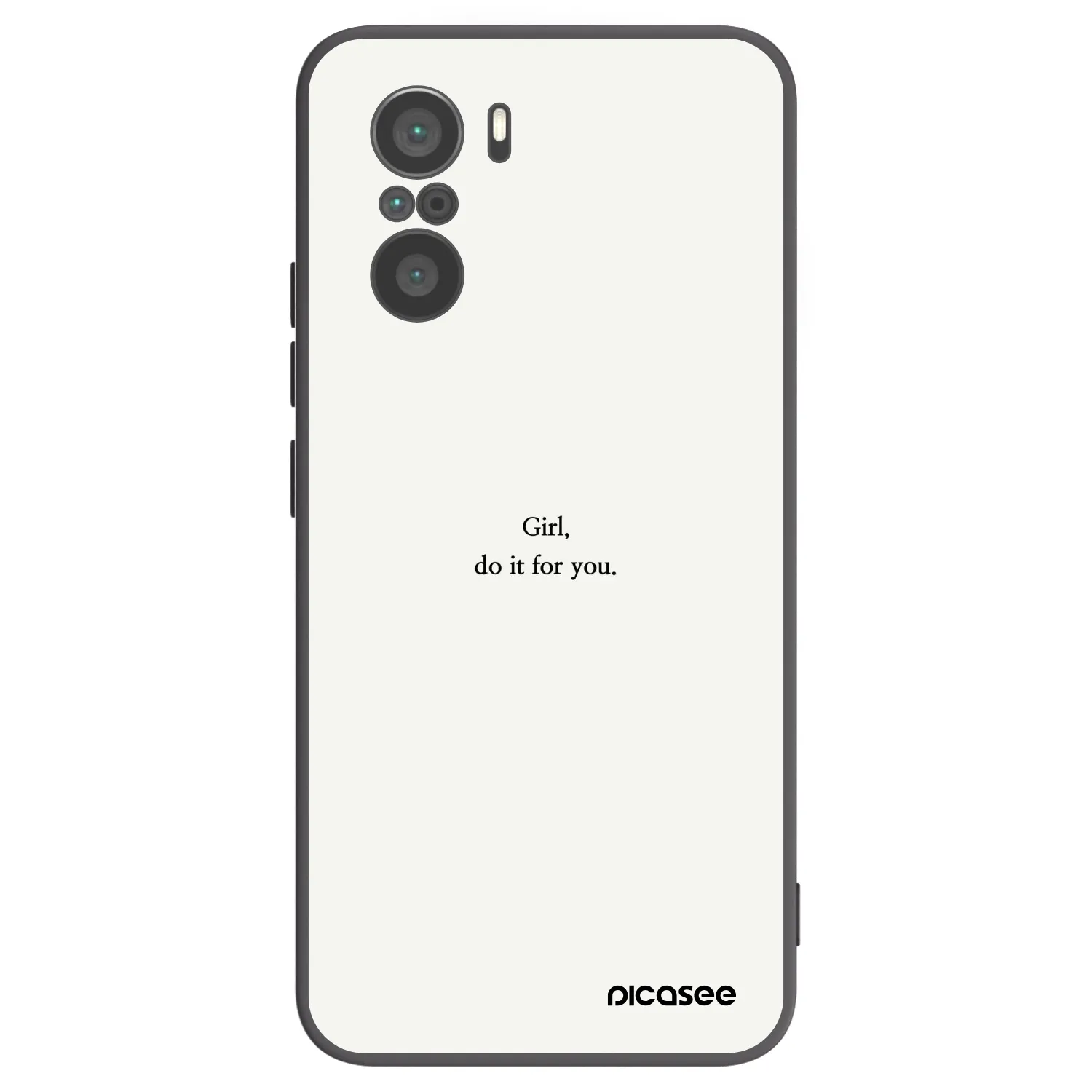 Picasee silikonový černý obal pro Xiaomi Poco F3 - Girl, do it for you