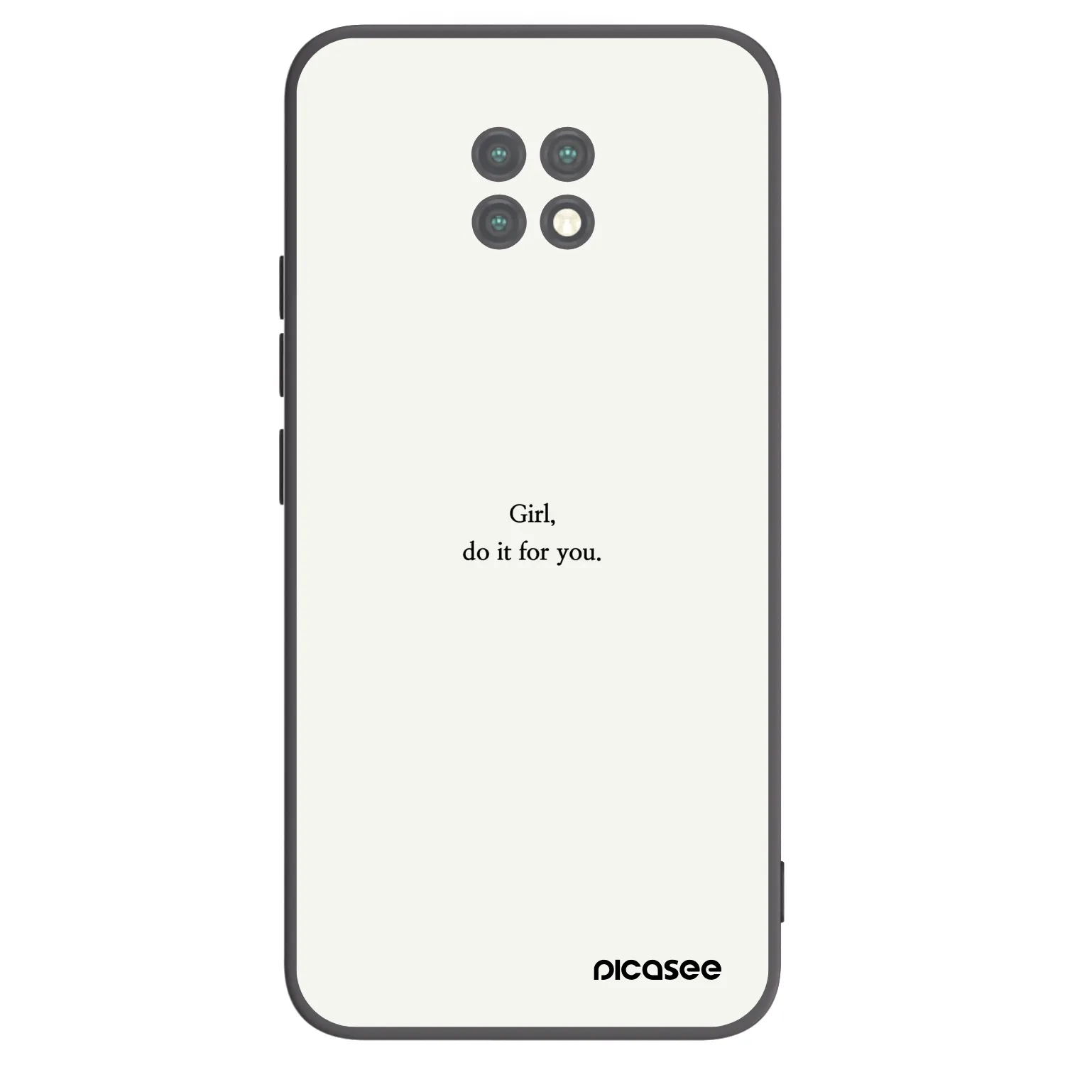 Picasee silikonový černý obal pro Xiaomi Redmi Note 9T - Girl, do it for you