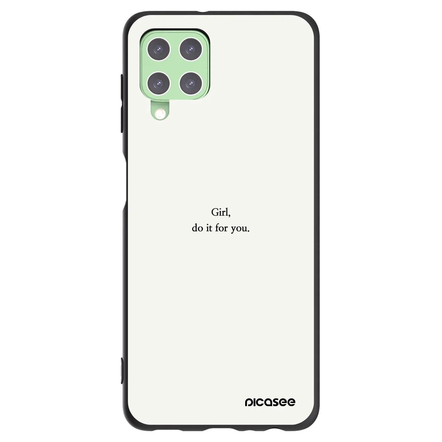 Picasee silikonový černý obal pro Samsung Galaxy A22 A225F 4G - Girl, do it for you