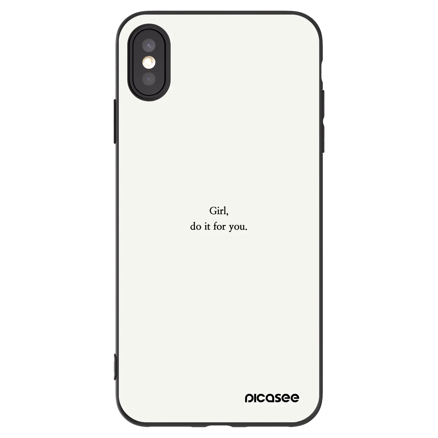 Picasee silikonový černý obal pro Apple iPhone XS Max - Girl, do it for you