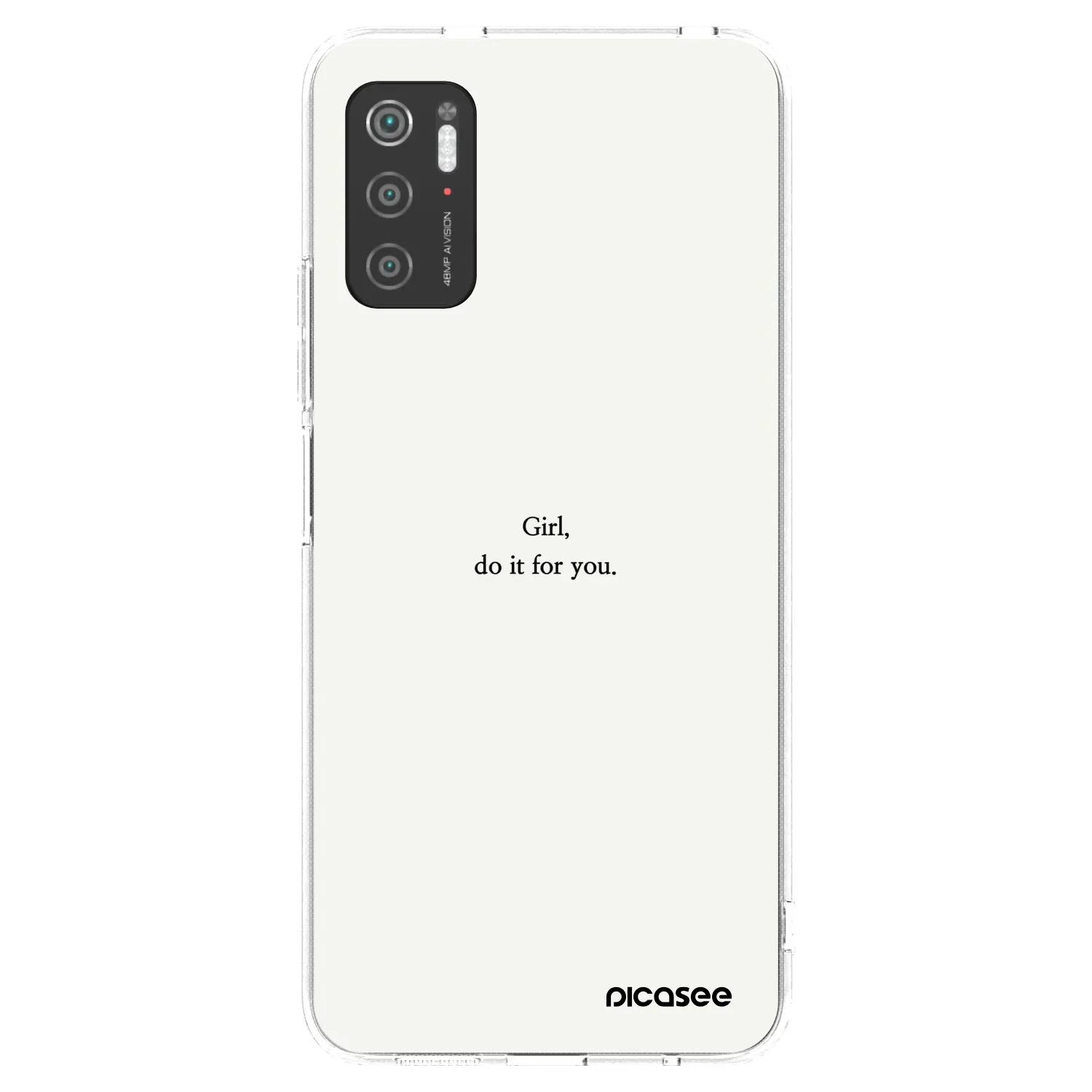 Picasee silikonový průhledný obal pro Xiaomi Poco M3 Pro 5G - Girl, do it for you