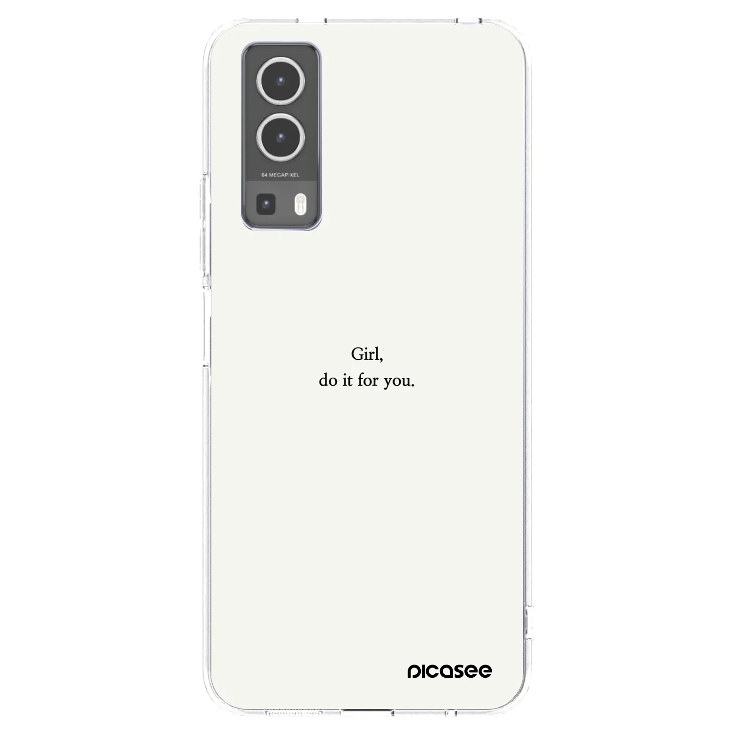 Picasee silikonový průhledný obal pro Vivo Y72 5G - Girl, do it for you