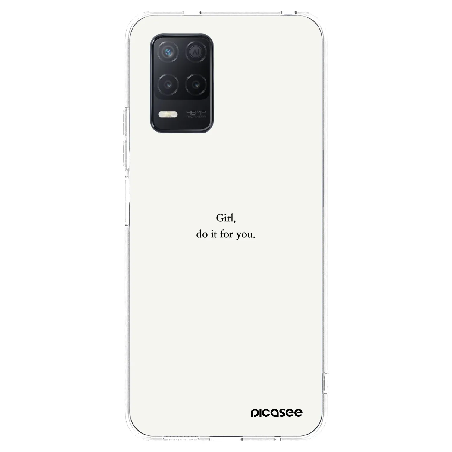 Picasee silikonový průhledný obal pro Realme 8 5G - Girl, do it for you