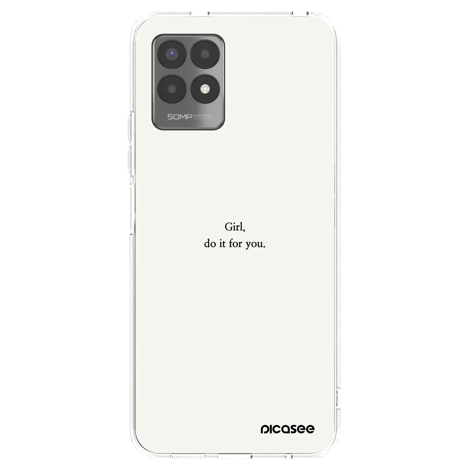 Picasee silikonový průhledný obal pro Realme 8i - Girl, do it for you