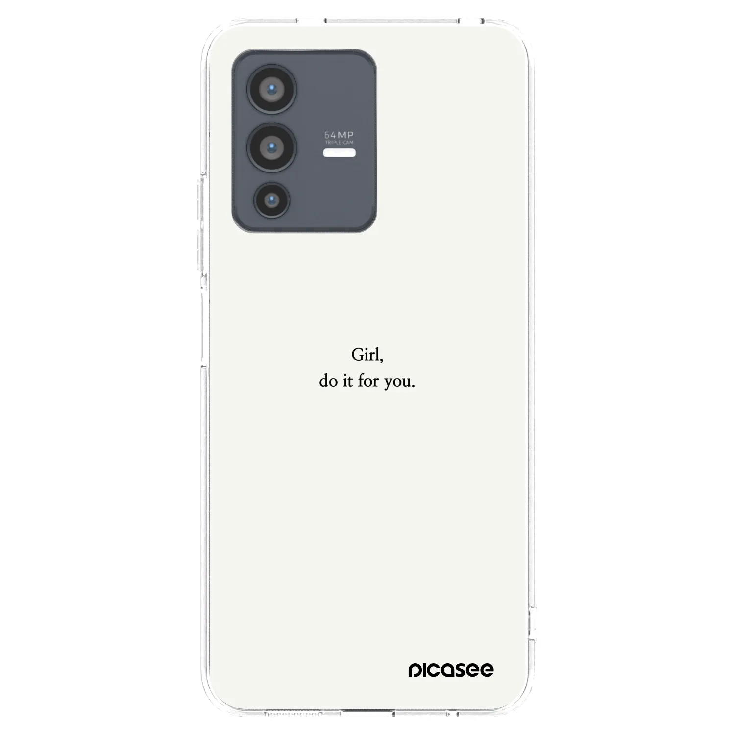 Picasee silikonový průhledný obal pro Vivo V23 5G - Girl, do it for you