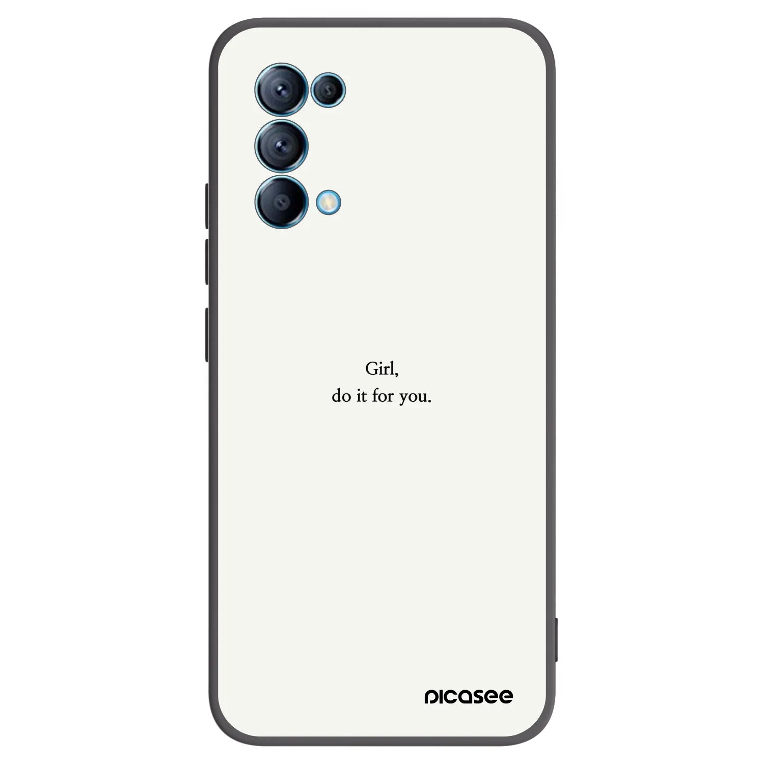 Picasee silikonový černý obal pro OPPO Reno 5 5G - Girl, do it for you