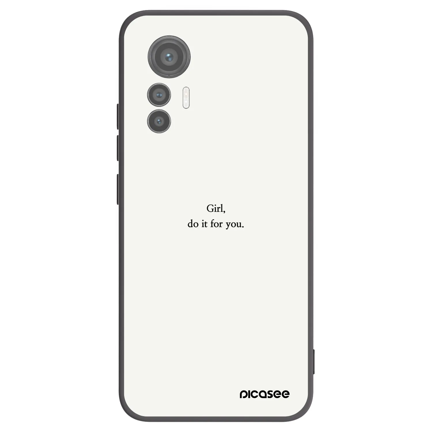 Picasee silikonový černý obal pro Xiaomi 12 Lite - Girl, do it for you