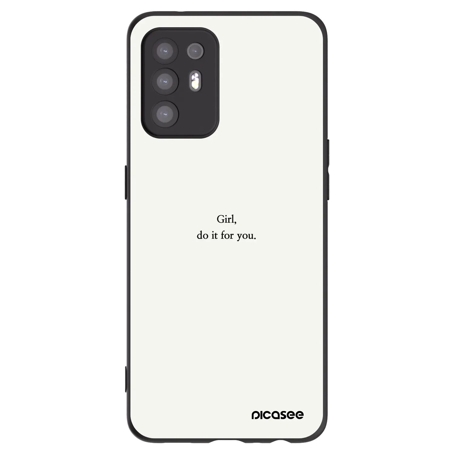 Picasee silikonový černý obal pro OPPO A94 5G - Girl, do it for you