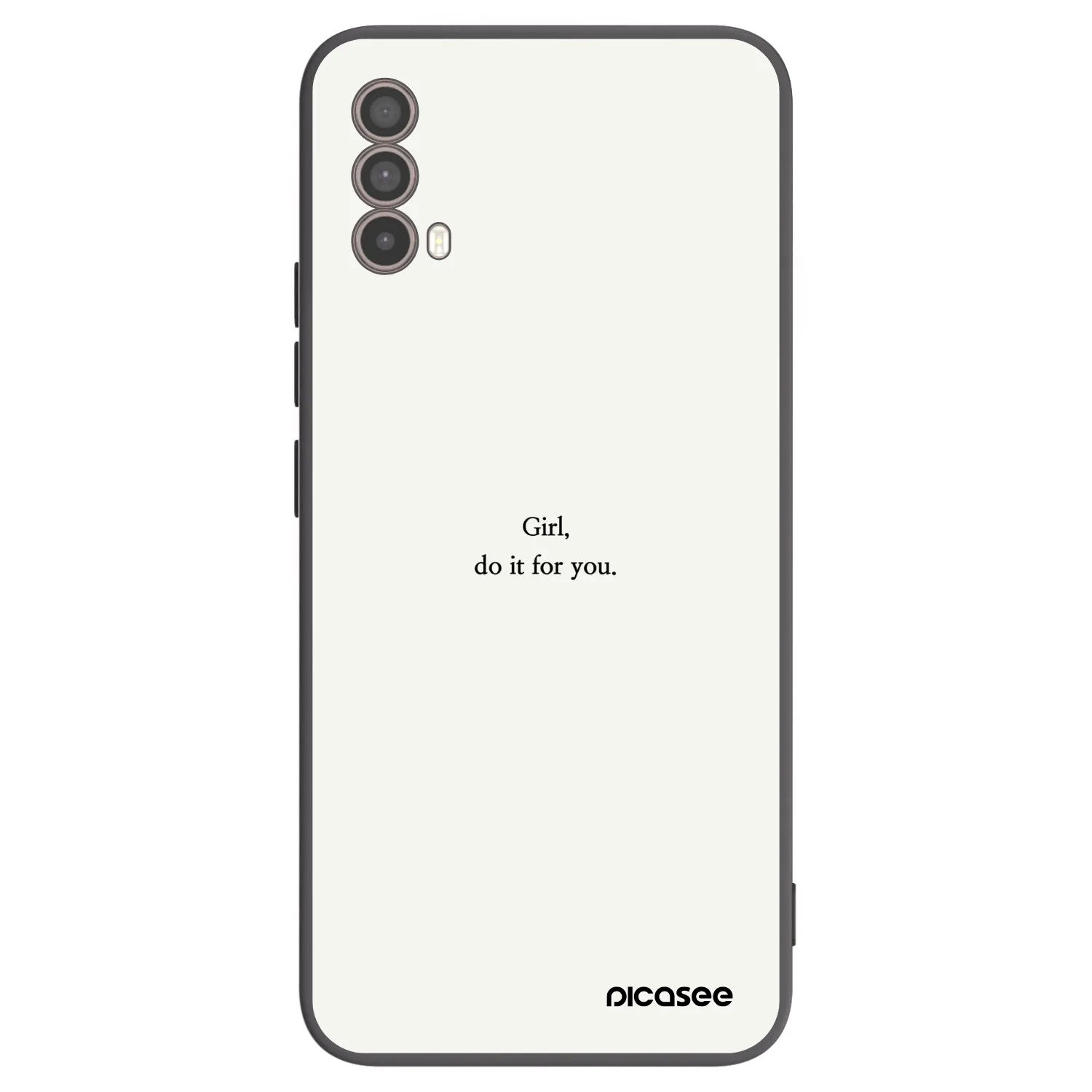 Picasee silikonový černý obal pro Motorola Moto E40 - Girl, do it for you