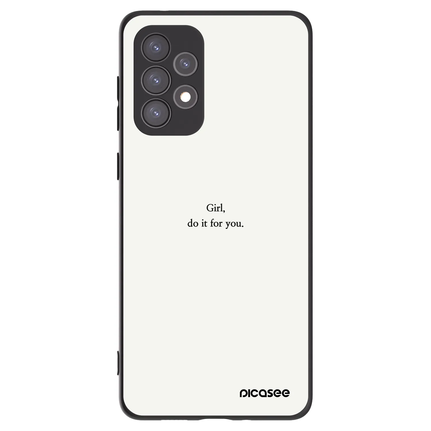 Picasee silikonový černý obal pro Samsung Galaxy A73 5G - Girl, do it for you
