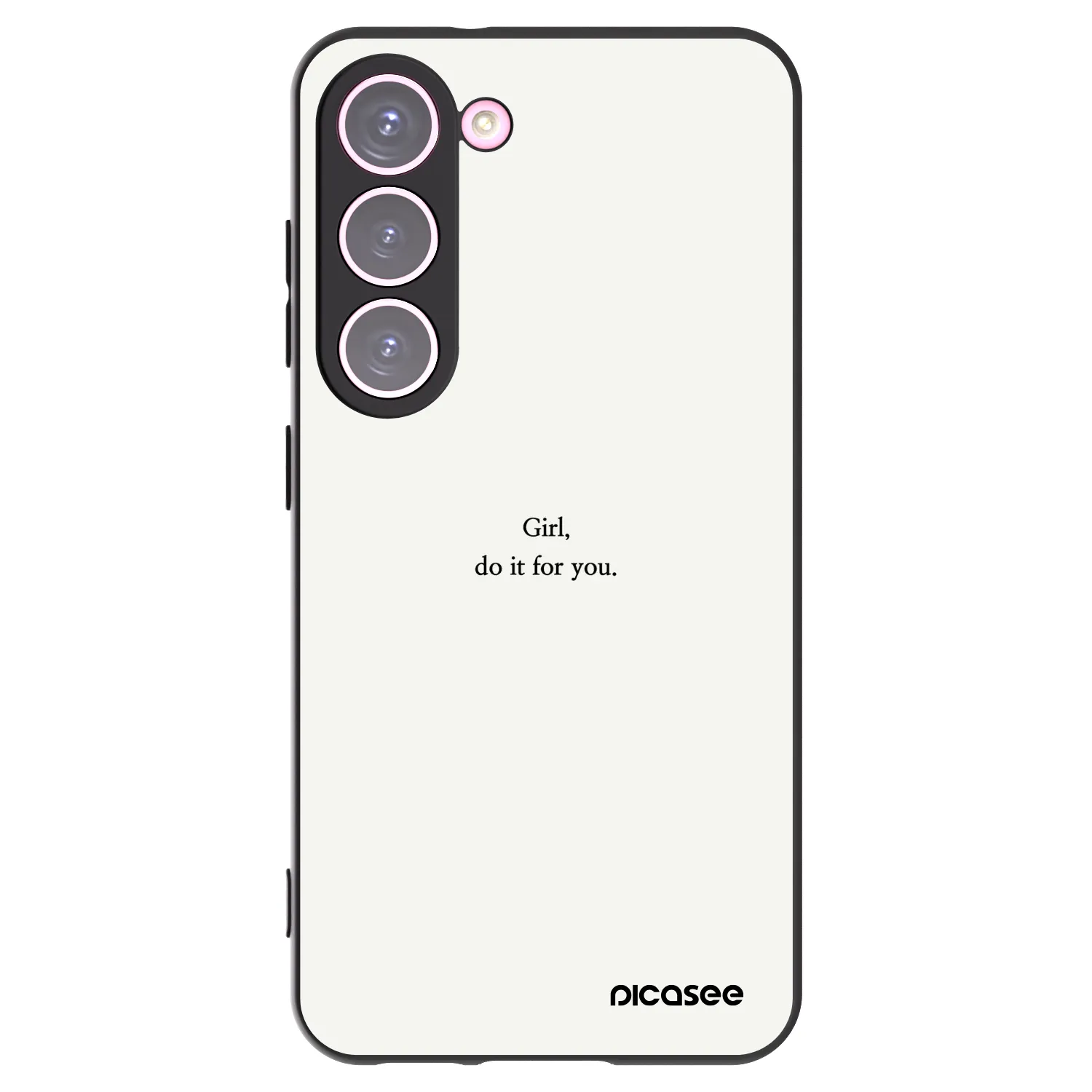 Picasee silikonový černý obal pro Samsung Galaxy S23 5G - Girl, do it for you