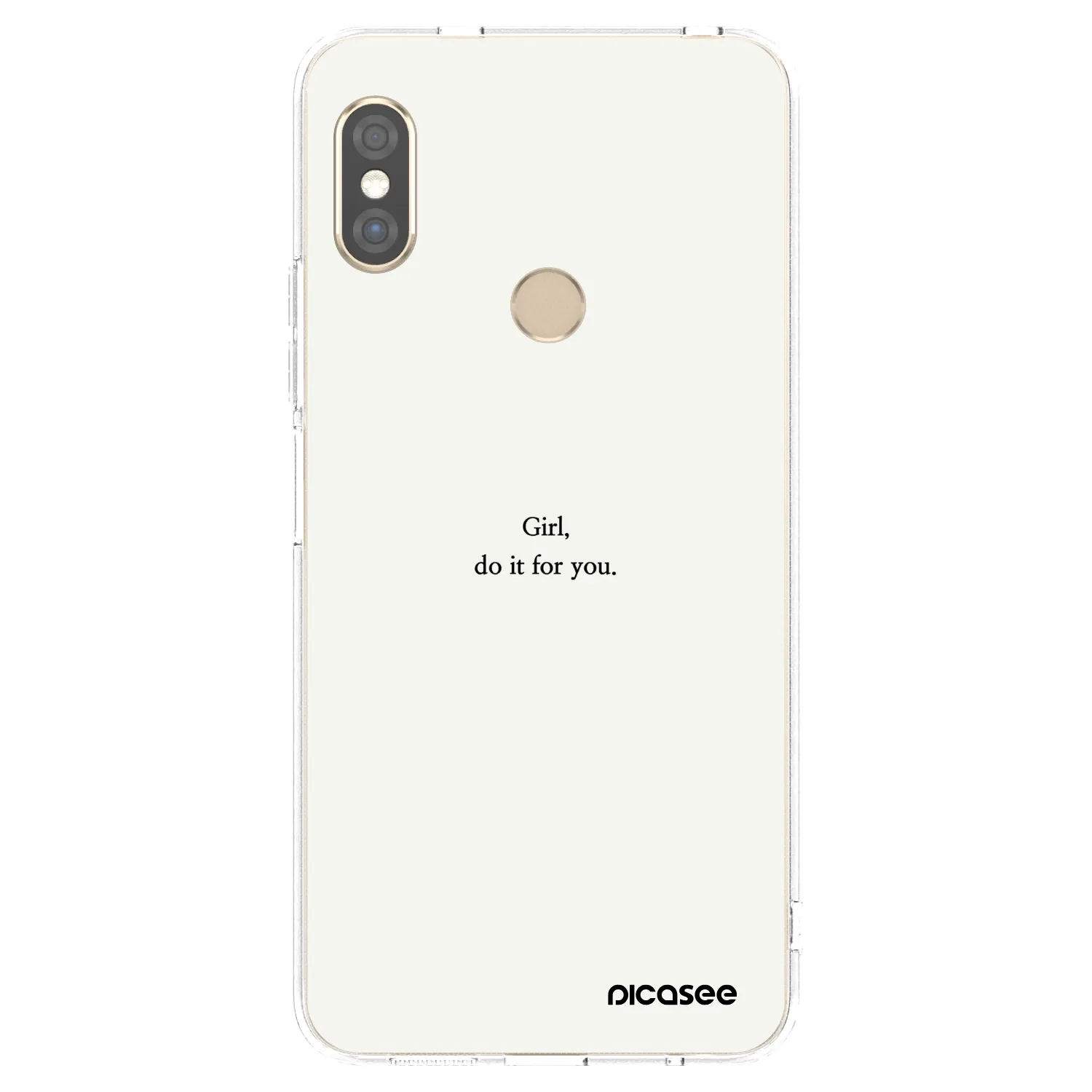 Picasee silikonový průhledný obal pro Xiaomi Redmi Note 5 Global - Girl, do it for you