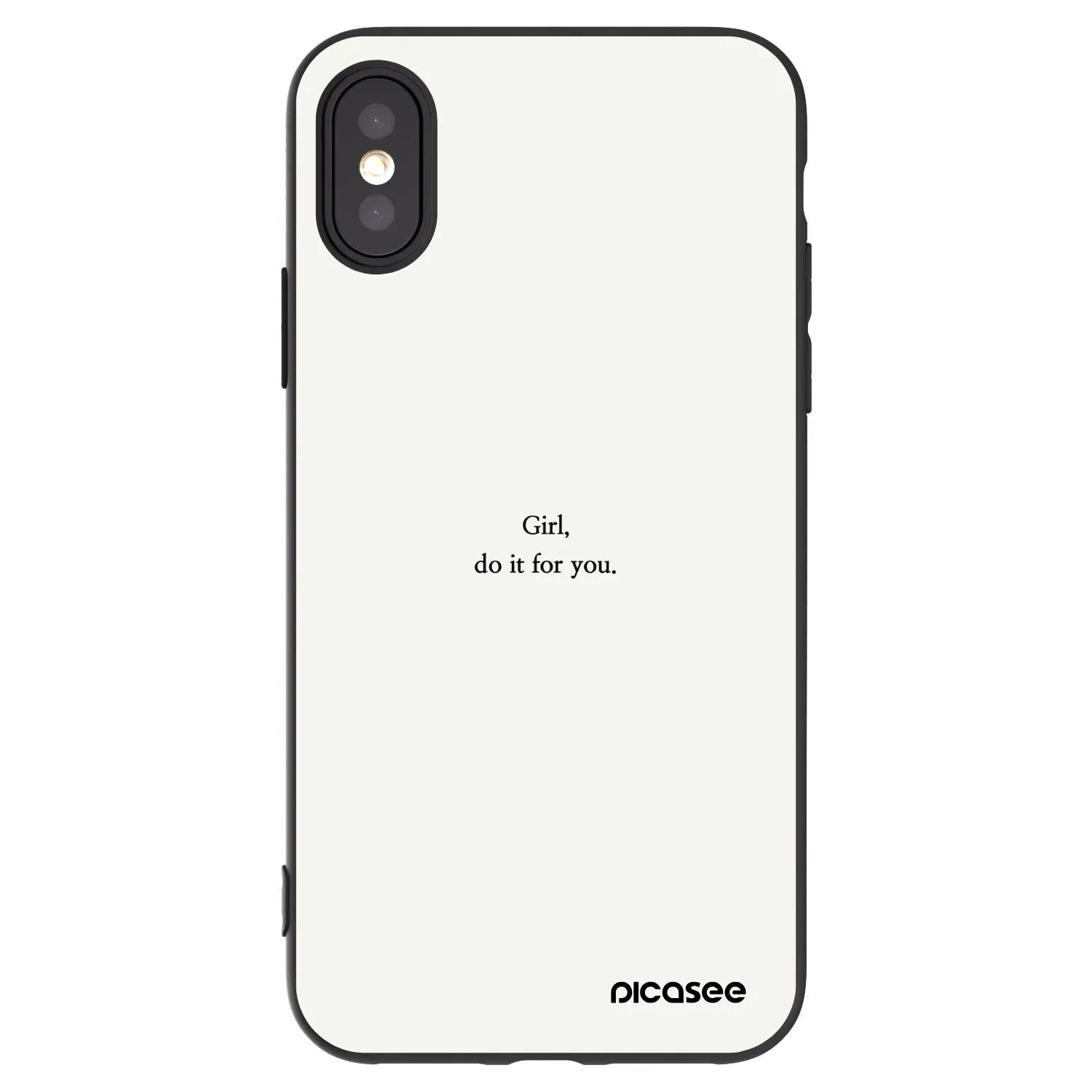 Picasee silikonový černý obal pro Apple iPhone X/XS - Girl, do it for you