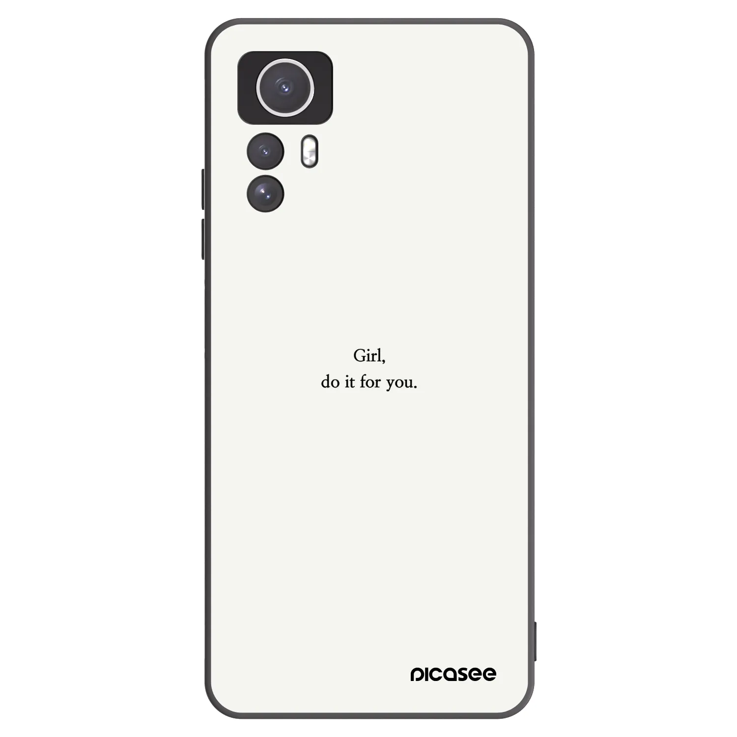 Picasee silikonový černý obal pro Xiaomi Redmi Note 12S - Girl, do it for you