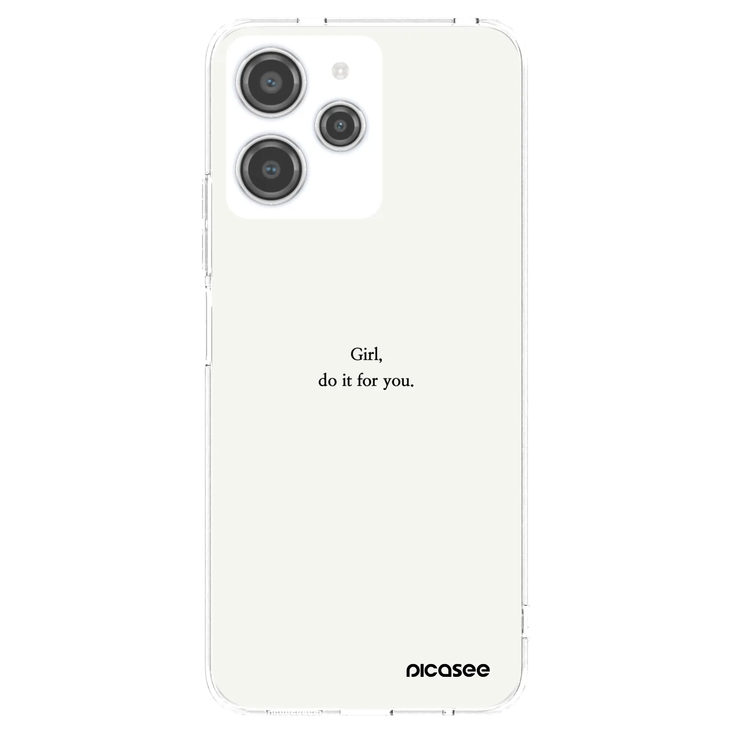 Picasee silikonový průhledný obal pro Xiaomi Redmi 12 4G - Girl, do it for you