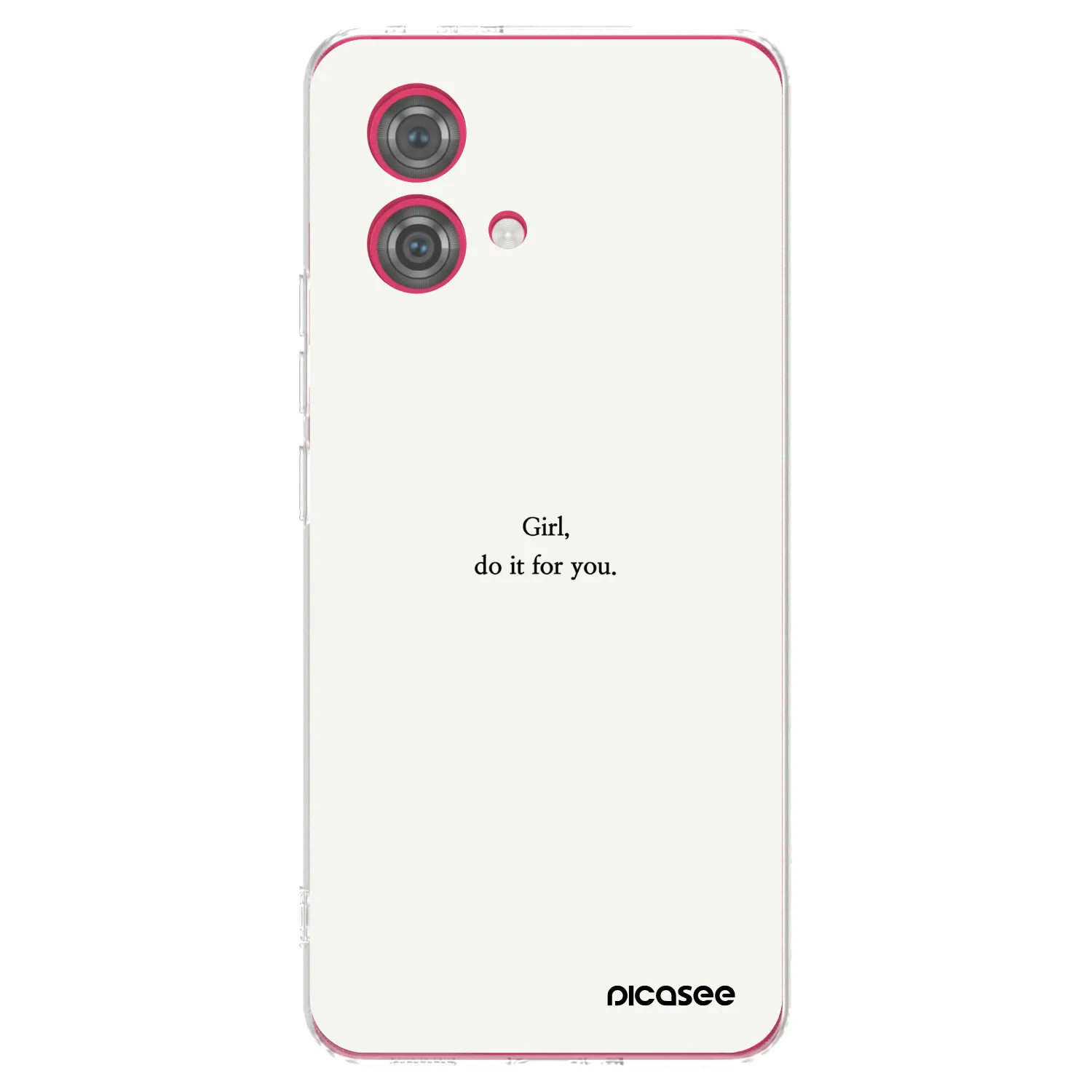Picasee silikonový průhledný obal pro Motorola Moto G84 5G - Girl, do it for you
